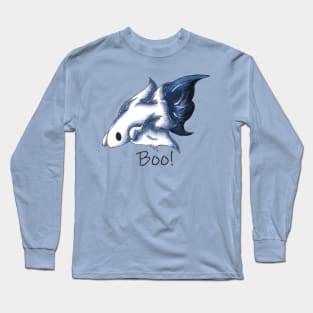 Ghostly Blue (With Text) Long Sleeve T-Shirt